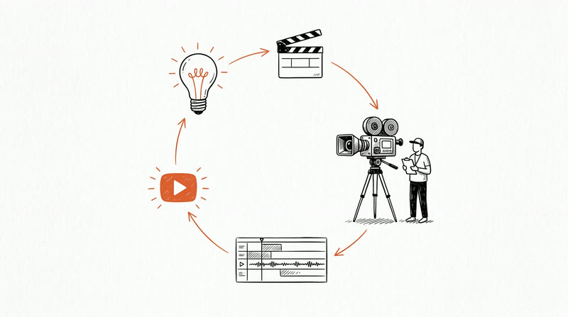 Ilustración del artículo: la metodología de producción audiovisual de Flama