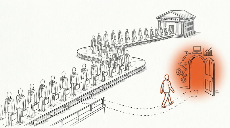 Ilustración del artículo: Por qué la universidad no funciona